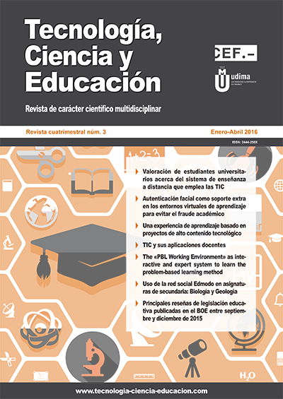 					Ver Revista Tecnología, Ciencia y Educación N.º 3 Enero-Abril 2016
				