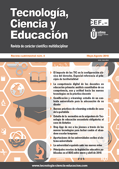 					Ver Revista Tecnología, Ciencia y Educación N.º 4 Mayo-Agosto 2016
				