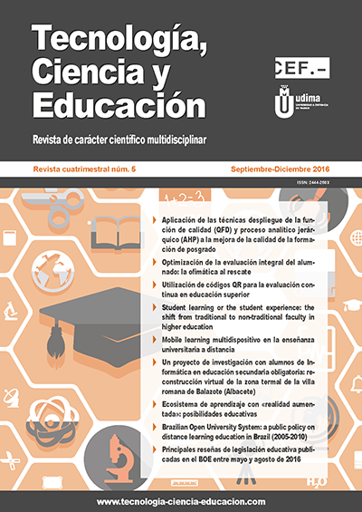 					Ver Revista Tecnología, Ciencia y Educación N.º 5 Septiembre-Diciembre 2016
				