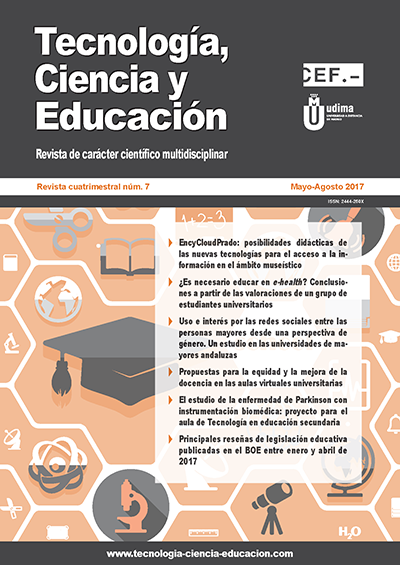 					Ver Revista Tecnología, Ciencia y Educación. N.º 7 Mayo-Agosto 2017
				