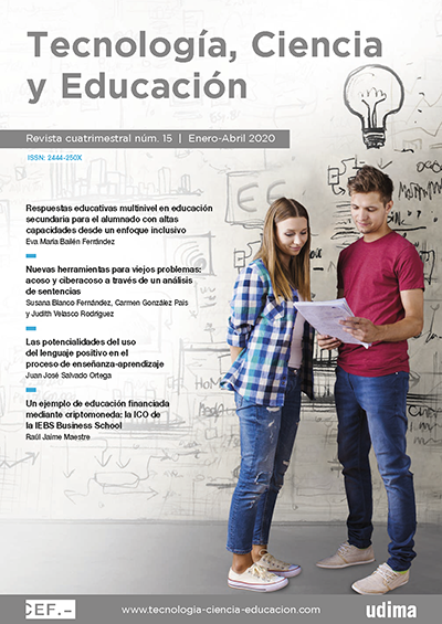 					Ver Revista Tecnología, Ciencia y Educación N.º 15 Enero-Abril 2020
				