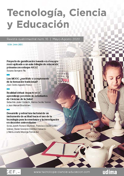 					Ver Revista Tecnología, Ciencia y Educación. N.º 16 Mayo-Agosto 2020
				