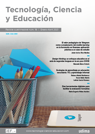 					Ver Revista Tecnología, Ciencia y Educación N.º 18 Enero-Abril 2021
				