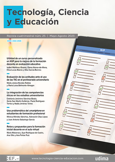 Cuestionario digital en la pantalla de una tablet