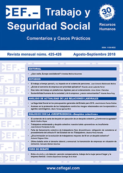 Portada de la revista n.º 425-426